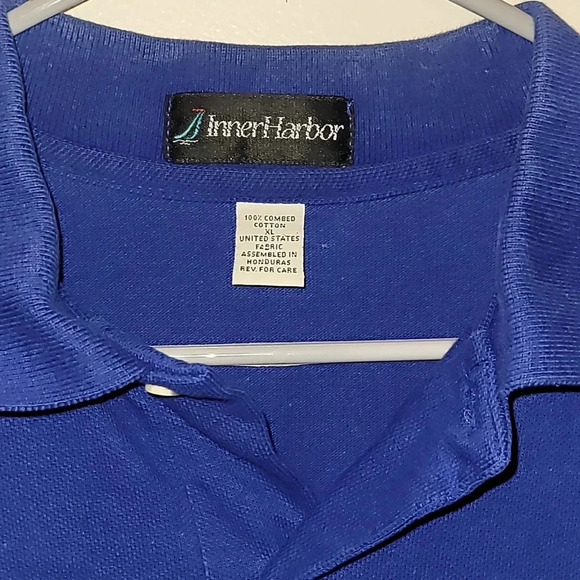 Inner Harbor Men's XL Polo golf shirt w/ mallard duck embroidery blue LOT D7 - Picture 2 of 4